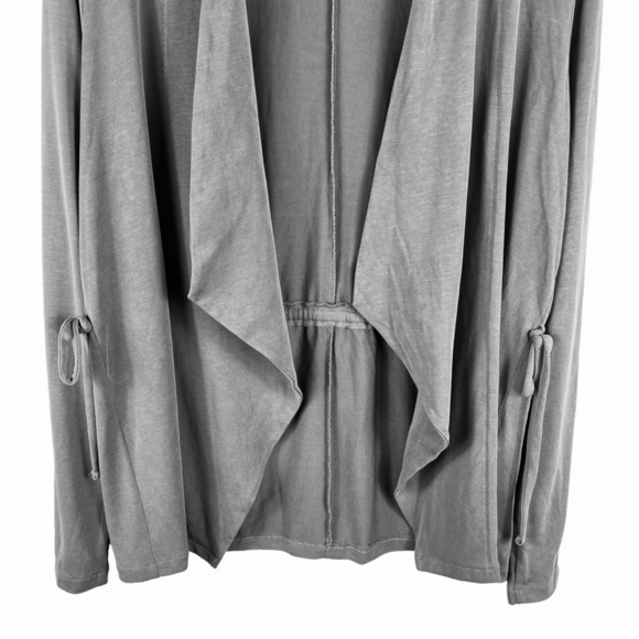 Express Draped Long Sleeve Cardigan Side Tie Size Small Gray Casual Open Front - Picture 3 of 7
